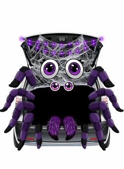 Halloween Spider Trunk or Treat Car Decorations Kit Spider Decor with Web