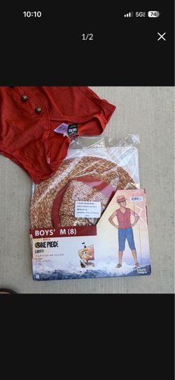 One piece Luffy Halloween costume size 8