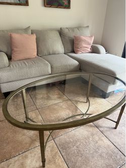 Glass center table