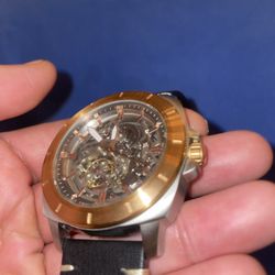 Fossil BQ2428 Privateer Sport Mechanical Black Leather Watch