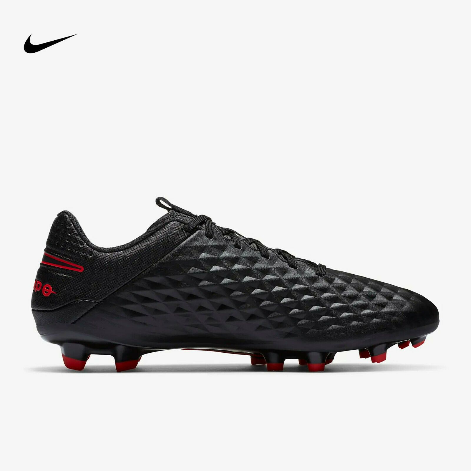 Nike Tiempo Legend Size 8.5 MG Black/Red Soccer Cleats