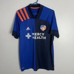 Cincinnati FC Jersey Mens Large Blue Adidas MLS Soccer 2017 2018 