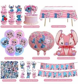 Stitch and Angel Birthday Decorations