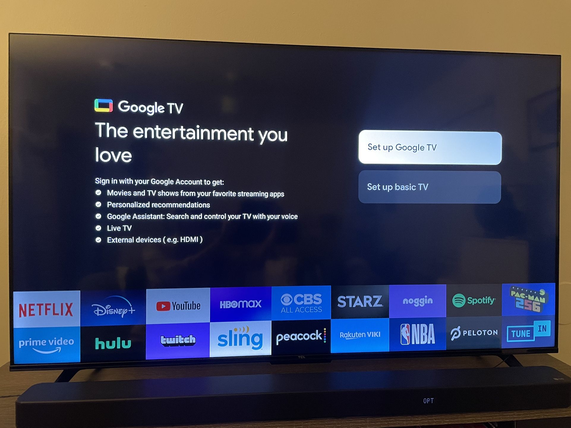 TCL Smart TV & LG Soundbar