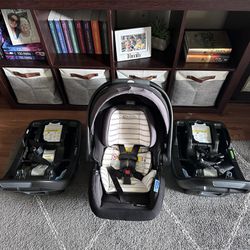 Graco Infant Car seat W/2 Anti Rebound Bases