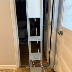 Gray Shelf Floor Lamp
