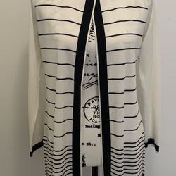 Exclusive Misook Black & White Cardigan Size XS