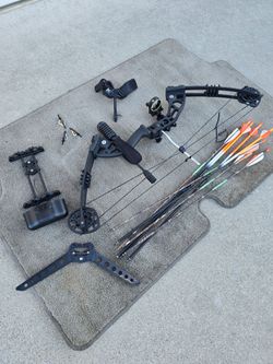 Black Diamond Edge Series Compound Bow Bundle – Target & Hunting Ready (With Stand, Release & Arrows)
