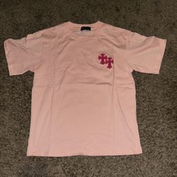 Chrome Hearts Pink Cross Short Sleeve Pocket T-shirt