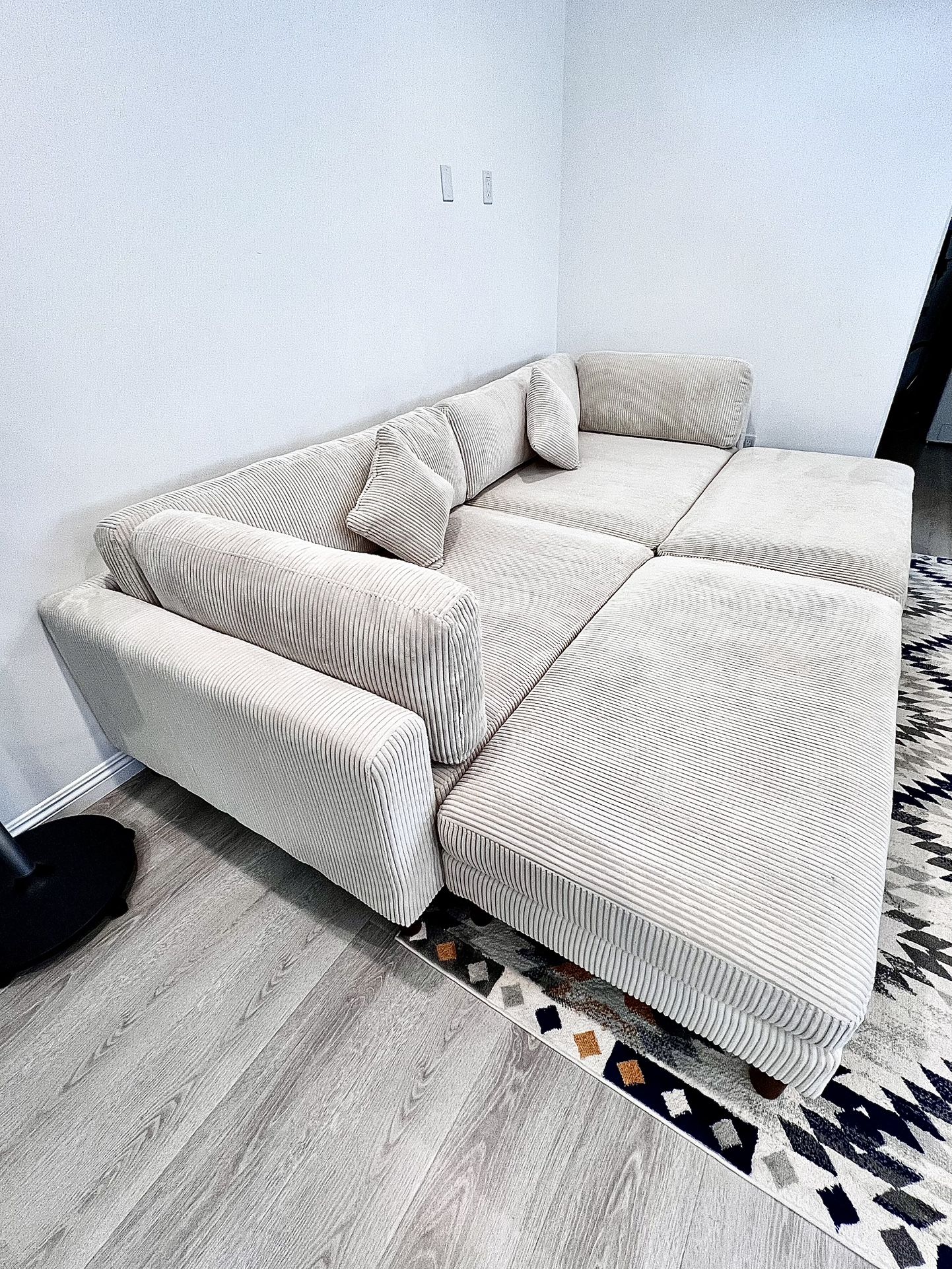Appollonia 116'' Corduroyg Sleeper Sofa