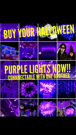 Purple Halloween lights $12each 100led bright purple 32ft long