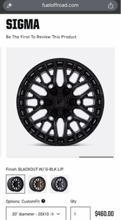 Fuel Sigma 20” wheels and tires