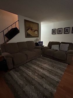 Sofa set with pull out bed and recliners
