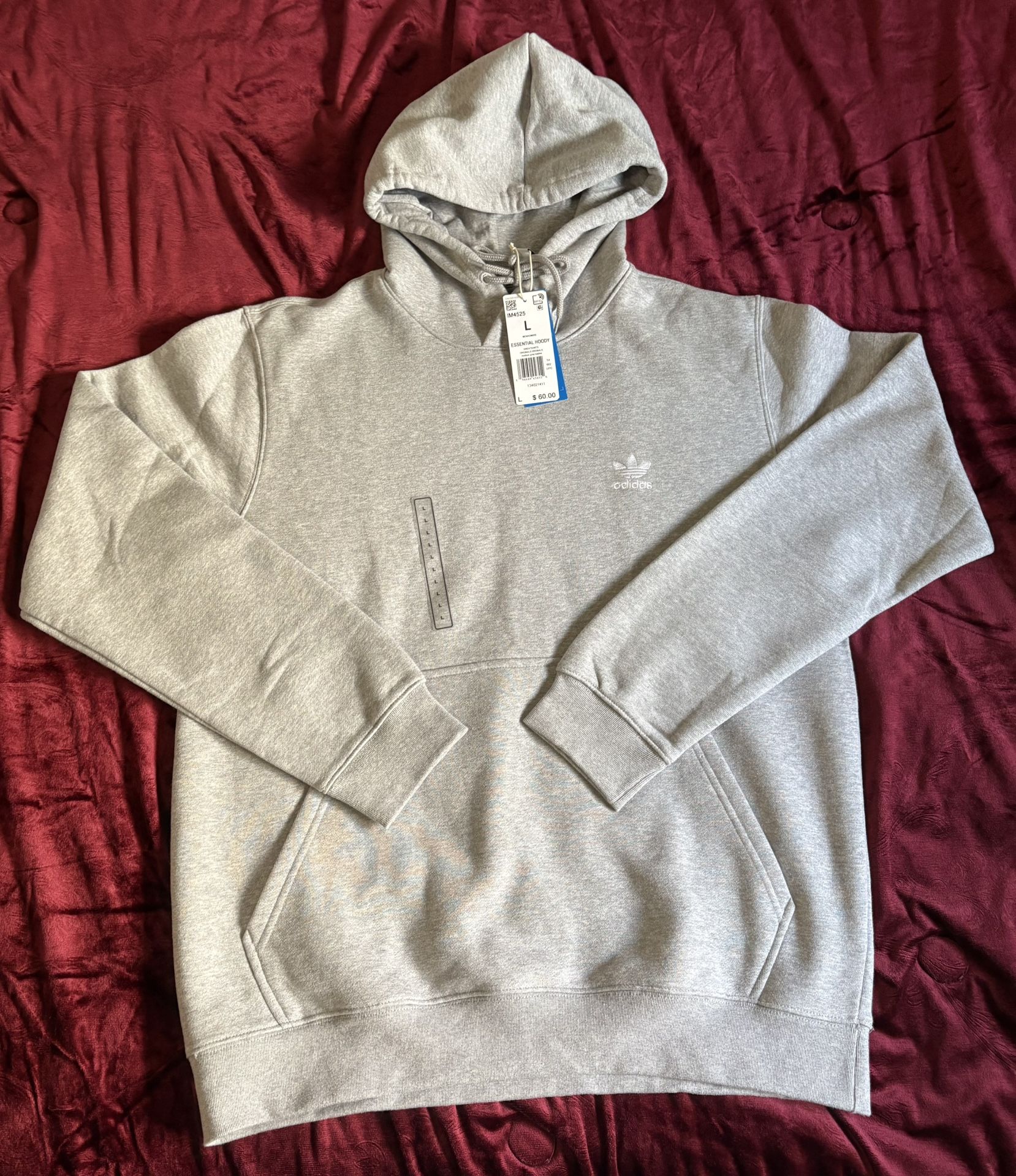 Men’s Large Adidas Gray Hoodie