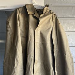 Free Tan Trench Cape Coat Size L to XL