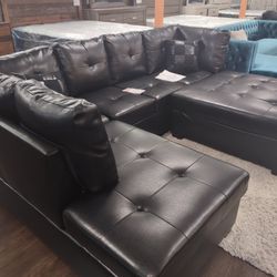 New Sectional Sofa With Real Leather