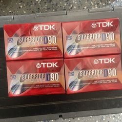 TDK Superior Normal Bias, 90 Min, Reviewing Audio  Cassette Tape-4 Pack New