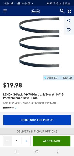 Lenox 3-Pack Portable Band Saw Blade