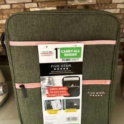 BRAND NEW FIVE STAR CARRY ALL BINDER 