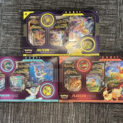 Vaporeon, Jolteon, Flareon VMAX Premium Collection Set