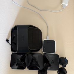 3 Outdoor blink camera W/Solar panel 
