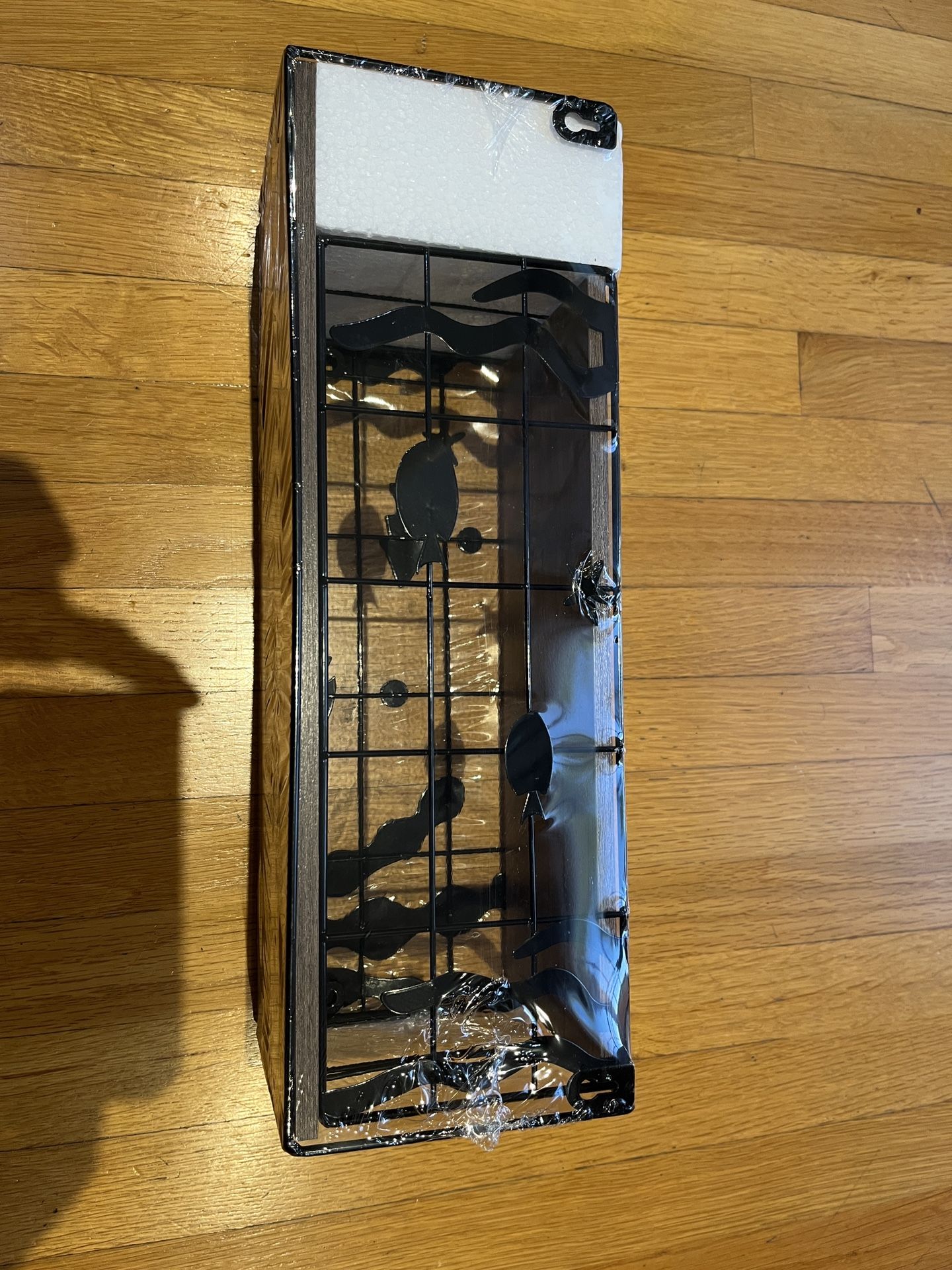 Metal Wall Shelving Unit With Fish Display