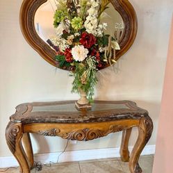 Entrance Table And Mirror. 