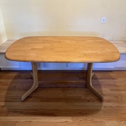 Midcentury Danish Style Trestle Dining Table