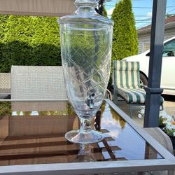 Cut Glass Beverage Dispenser