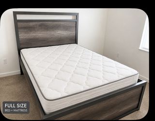 Full Size Bed Frame + Mattress