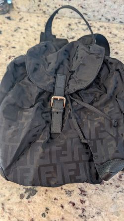 Fendi FF Zucca Nylon Backpack Black