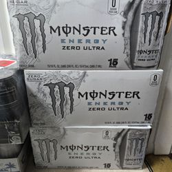 4 15 pack cases of monster energy drink zero ultra in date
