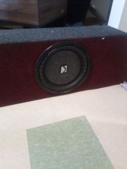 Kicker Subwoofer in Carpeted Enclosure Box