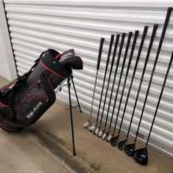 Men's Top Flite XL 10 Piece Golf Set with Bag Driver, 3W, 4H, 5H, 6-9, W, Putter