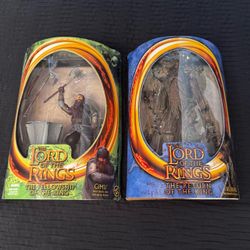 NEW! Lot of 2 Lord of The Rings Action Figures Treebeard and Gimli LOTR