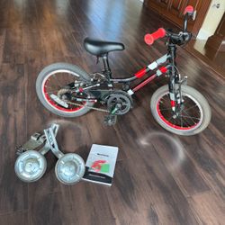 Guardian 14” Kids Toddler Bike – Training Wheels + Upgraded Red Grips