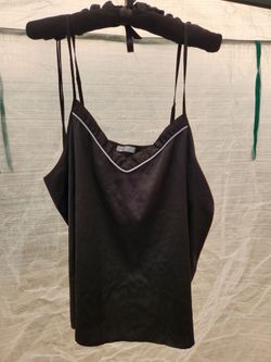 Womens black tank top and shorts sleepwear set