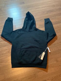 black fear of god mens essential hoodie