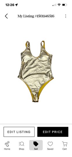 Metallic Gold One-Piece Swimsuit