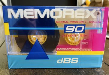 Lot Of 9 Sealed 80s Memorex Vintage dBS 90-minute blank audio cassette tapes