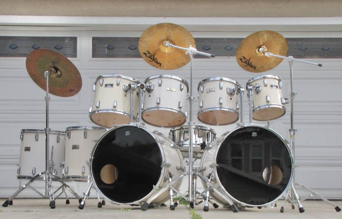 FREE DELIVERY! Pearl Double Bass Drum Set w/ Zildjian Cymbals and Hardware