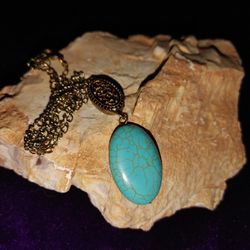 Turquoise colored Stone Necklace