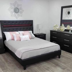 Black Bedroom Set - Juego De Cuarto Negro 