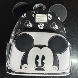 Disney Parks Loungefly Backpack - Mickey Mouse - Black & White New With Tags