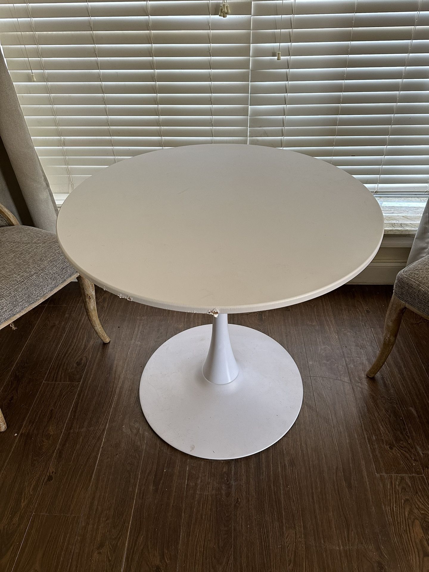 White Round Table 