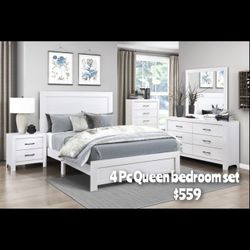 4 pc Queen bedroom set 
