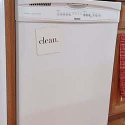 Kenmore White Dishwasher. 
