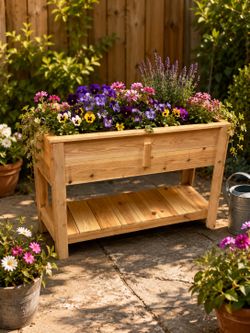 Cedar planter boxes