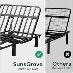 Twin XL Adjustable Bed Frame with Wireless Remote, Zero Gravity, Head & Foot Incline, Anti-Snore, Memory Presets, Quiet Motor, Electric Bed with Adjus