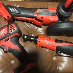 Milwaukee Tools Impact Driver,ratchet, Grinder 